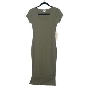 MATE the Label Tencel Rib Midi Dress In Sage